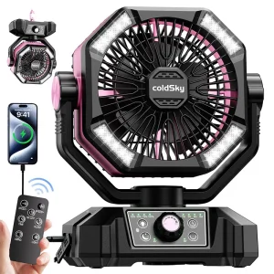 coldSky 20000mAh 8 Speed Portable Fan with Lantern