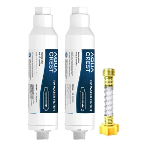 2 Pack AQUA CREST RV Inline Hose Water Filter